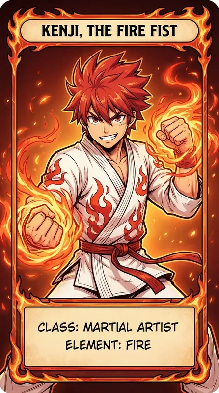 烈焰拳师角色卡片——里番 | 里番动漫精选动漫角色